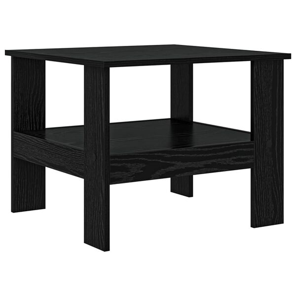 vidaXL Mesa de centro Carvalho Preto 57 x 55 x 45 cm