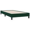 vidaXL Cama com molas/colch&atilde;o 100x210 cm veludo verde-escuro