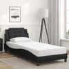 vidaXL Estrutura de cama sem colch&atilde;o Zadar 90x190 cm couro artificial preto