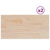 vidaXL Tampos de mesa retangulares 2 pcs 60x30x1,7 cm pinho maci&ccedil;o