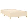 vidaXL Cama boxspring com colch&atilde;o 120x190 cm tecido cor creme