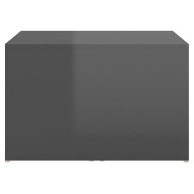 vidaXL 3 pcs conjunto de mesas de centro 60x60x38 cm cinza brilhante