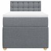 vidaXL Cama com molas/colch&atilde;o 90x190 cm tecido cinzento-claro