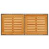 vidaXL Mesa de jardim com tampo em acácia 115x54x74 cm vime PE cinza