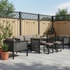 vidaXL 8 pcs conjunto lounge de jardim c/ almofadões vime PE antracite