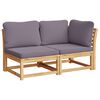 vidaXL 6 pcs conjunto lounge jardim c/almofad&otilde;es madeira maci&ccedil;a ac&aacute;cia