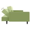 vidaXL Sof&aacute;-cama de 2 lugares veludo verde-claro