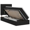 vidaXL Cama com arruma&ccedil;&atilde;o e colch&atilde;o Preto 90 x 190 cm tecido