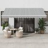 vidaXL Toldo retr&aacute;til manual com LED 450x350 cm antracite/branco