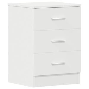 vidaXL Mesa de cabeceira 38x35x56 cm derivados de madeira branco
