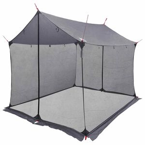 vidaXL Barraca de Camping com Paredes de Malha Cinza e Laranja