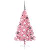 vidaXL Árvore de Natal Artificial Pré-iluminada Rosa 120 cm PVC