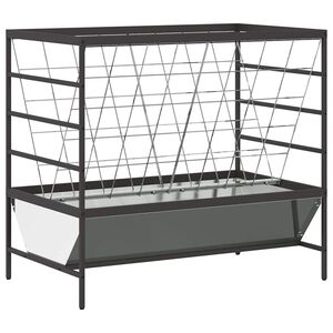 vidaXL Comedouro para Gado Prateado 100 x 60 x 90 cm A&ccedil;o Galvanizado