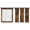 vidaXL Cabideiro de Parede com espelho Carvalho fumado 85 x 10 x 45 cm