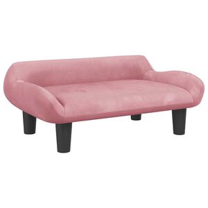 vidaXL Cama para c&atilde;es 70x40x24 cm veludo rosa