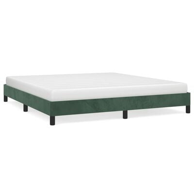 vidaXL Estrutura de cama 180x200 cm veludo verde-escuro