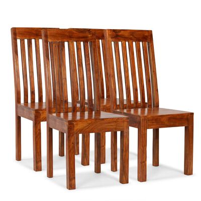 vidaXL Cadeiras de jantar 4 pcs em madeira maciça + sheesham modernas