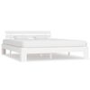 vidaXL Estrutura de cama com cabeceira 180x200cm pinho maci&ccedil;o branco