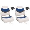 vidaXL 4 pcs conjunto assento de barco dobr&aacute;vel com encosto alto