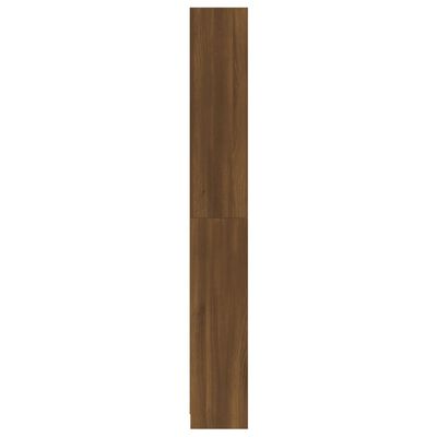 vidaXL Estante 5 prat. 80x24x175cm derivados madeira carvalho castanho