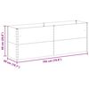 vidaXL Canteiro de jardim elevado 195 x 50 x 68 cm A&ccedil;o Galvanizado