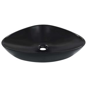 vidaXL Lavat&oacute;rio 58,5x39x14 cm cer&acirc;mica preto