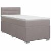 vidaXL Cama box spring com colch&atilde;o Cinzento-acastanhado 90 x 190 cm