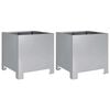 vidaXL Vaso/floreira de jardim 2 pcs 30x30x30 cm a&ccedil;o galvanizado
