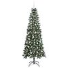 vidaXL &Aacute;rvore de Natal Artificial Verde 210 cm PVC, Pl&aacute;stico e A&ccedil;o