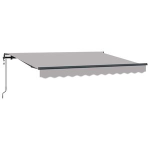 vidaXL Toldo Retr&aacute;til Cinzento-claro 300 x 200 cm tecido