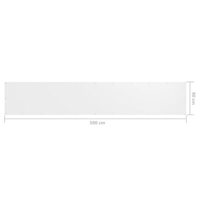 vidaXL Tela de varanda 90x500 cm tecido Oxford branco