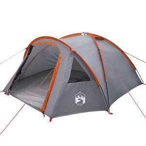 vidaXL Barraca de Camping Cinzento e laranja 308 x 268 x 130 cm
