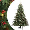 vidaXL &Aacute;rvore de Natal Artificial Verde 180 cm PVC, Metal e Pl&aacute;stico
