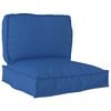 vidaXL Conjunto de Almofadas para Palete 2 pcs Azul Royal