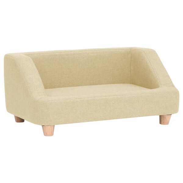 vidaXL Sof&aacute; para c&atilde;es 95x63x39 cm linho cor creme
