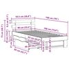 vidaXL Estrutura da Cama com cabeceira com gaveta Natural 90 x 190 cm