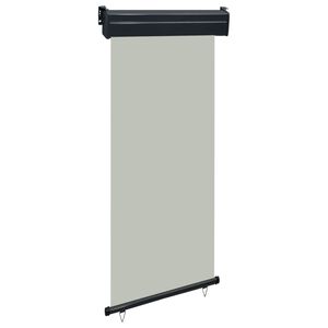 vidaXL Toldo lateral para varanda 80x250 cm cinzento