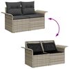 vidaXL Conjunto de Sof&aacute; de Jardim 11 pcs Cinzeto Rattan Sint&eacute;tico