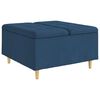 vidaXL Otoman com Armazenamento Azul 80 x 80 x 45 cm tecido