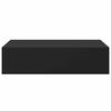 vidaXL Prateleiras de parede com gavetas 2 pcs MDF 40x23,5x10 cm preto