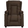 vidaXL Poltrona de massagens elevat&oacute;ria couro artificial castanho