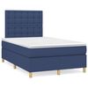 vidaXL Cama com molas/colch&atilde;o 120x200 cm tecido azul