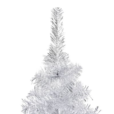 vidaXL Árvore Natal artificial pré-iluminada c/bola 150cm PET prateado