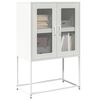 vidaXL Aparador alto 68x39x107 cm aço branco