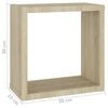 vidaXL Prateleiras de parede em forma de cubo 2 pcs 30x15x30cm sonoma