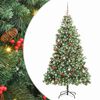 vidaXL &Aacute;rvore de Natal Artificial 300 LED Branco quente PVC e Metal