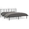 vidaXL Estrutura de cama com cabeceira 193x203 cm metal preto
