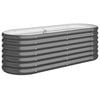 vidaXL Canteiro elevado jardim 114x40x36 a&ccedil;o galvanizado antracite