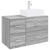 vidaXL Conjunto de M&oacute;veis para Banheiro 2 unid. Sonoma cinzento
