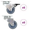 vidaXL 12 pcs rodas girat&oacute;rias duplas 50 mm